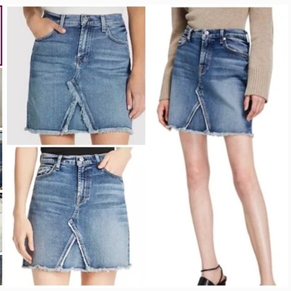 NWOT  7 for all mankind denim skirt - Picture 1 of 6